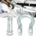 WANLIAN D Ring Shackles,1/2Inch,Silvery, Heavy Duty Forged with 2 Ton Capacity(1/2"-4 Pack)
