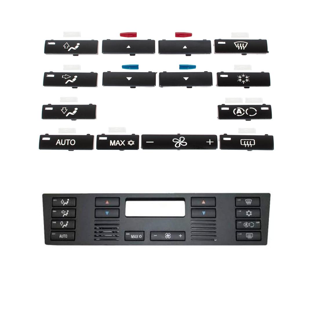 Air Conditioner Heater Climate Ventilation Control Buttons Switch Set Replacement for BMW X5 E53 5 Series E39 520
