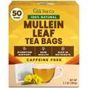 Gya Tea Co Mullein Leaf Herbal Tea Bags (50 Bags) - Caffeine Free with a Tangy Flavor for All Day Comfort, Calming, Relaxing & Nourishing - Fruit & Herbal Blends (EXP 02/01/28)