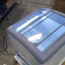 VEVOR Commercial Ice Cream Display Case, 5.4 Cu.ft Chest Freezer, Mobile Glass Top Deep Freezer, Restaurant Gelato Dipping Cabinet with 2 Wire Baskets, 2 Sliding Glass Doors, Locking Casters, White