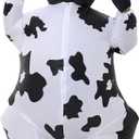 Inflatable Cow Costume Adult Animal Costume Halloween Inflatable Costume Christmas Cow Blow Up Suit for Women Cosplay, Size S
