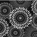 Boho Bath Mat Quick Dry Absorbent Bathroom Rugs Rubber Non Slip Thin Bathroom Mat Eco-Friendly Washable for Bathroom Floor, Tub and Shower, Sink, 20"31.5"Black