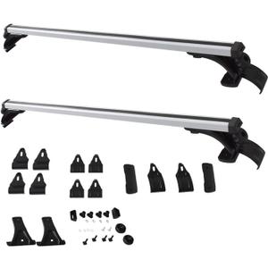 48 inch Car Top Roof Cross Bar 330LB Universal Luggage Cargo Carrier Rack Aluminum
