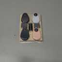 4 Pack Airtag Holder for Kids Hidden,GPS Tracker Case, Anti-Removal Airtag Silicone Case with Pins, Suitable for Children, Elderly, Pets, Backpack, Luggage (White & Black & Navy Blue & Pink, 4 Pack)