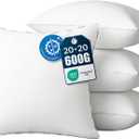 Phantoscope Hypoallergenic Throw Pillows Insert, 100% Virgin Fiber Throw Pillows - Indoor Pillow Inserts Decor Stuffer for Desk Sofa and Couch, Set of 4, 20 x 20