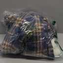 Mens Flannel Hoodie Jacket Fleece Lined Flannel Shirt Plaid Zip Up Sherpa Hooded Sweatshirt Warm Winter Coat (X-Large, #3 Blue Orange)