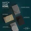 Mega Handles Laura Gold Privacy Door Knob - 1 Pack Reversible Interior Gold Door Knob, Heavy Duty Bed and Bath Door Knobs with Privacy Lock, Fits All Standard Door Sizes - Satin Brass