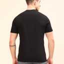 Mens 100% Cotton V-Neck T-Shirt -Soft & Breathable Casual Summer Short Sleeve Soft Tee Shirt (Black)