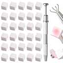 2 x 100 Pcs White Soft Nail Sponges for Ombre, 4 Claws Nail Sponge Metal Grabber,Ombre Nail Brush Nail Supplies Manicure Nail Art Tools Nail Accessories