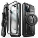 SUPCASE for iPhone 15 Plus Case with Stand, [Compatible with MagSafe] [Built-in Screen Protector & Belt Clip] [Military-Grade Drop Protection] Magnetic Phone Case for iPhone 15 Plus, Black