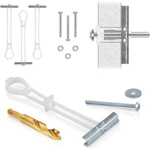 CondoMounts MSK9010 Steel Stud TV Mounting Kit | Wall Mount VESA Mount Screws, Anchors & Titanium Drill Bit | Heavy Duty TV Mounting Hardware Kit Supports 200lbs