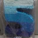 Poen 20 Inch Large Number 5 Piñata Blue Ombre Jumbo Pinata with Stick Blindfold and Confetti for Graduation Birthday Party Decorations Fiesta Adults Anniversary Celebration