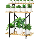 Bamboo Plant Stand Shelf Indoor Outdoor,3 Tier Wood Plant Stands ,Three Tier Tall Flower Pot Stand Holder Rack, Ladder Shelves for Multiple Plants in Balcony Patio Living Room Office,Rectangular