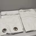 NICETOWN Sage Green Living Room Completely Shaded Linen Textured Draperies, 2 Pieces, W52 x L84, Privacy Protection & Noise Reducing Ring Top Drapes, White Lined Insulated Window Treatment Curtains