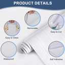 White Contact Paper 23.6" X 118" - Wood Peel and Stick Wallpaper Vinyl Film Thicken - Wood Grain Wallpaper Suitable for Furniture and Wall Decoration Cabinets, Desk, Countertops Easy to Clean