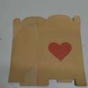 Colarr Mother's Day Gift Treat Boxes Hearts Prints Galentine Cookie Boxes with Handles 5.9 x 3.5 x 3.5 Inches Goodie Candy Container Kraft Paper Party Favor Holder(48 Pcs)