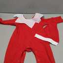 Newborn Baby My First Christmas Outfit Boy Girl Elf Santa Claus Costumes Long Sleeve Romper Jumpsuit with Hat Set (12-18 Months)