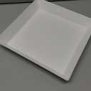 Youngever 3 Pack Plastic Serving Trays, Square Serving Platter for Parties, 10 inch x 10 inch (White)