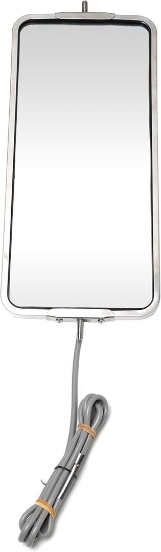 Stainless Steel Mirror, 7 x 16 inches, West Cost Mirror. With Heated Function.