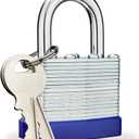 2 pack  Lock Outdoor Padlocks, Laminated keyed Padlock, 1-9/16 in Wide Body, Padlock Set with Keys 