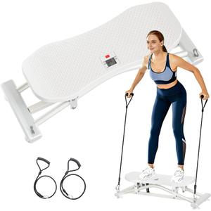 ZCMHAXJ Balance Board for Adults, Ski Machine Exercise Equipment with Resistance Bands, Rock Stepper Featuring LCD Monitor, Portable Wobble Board or Full Body Workout at Home Gym