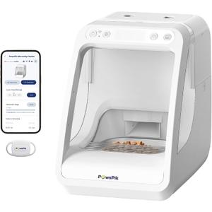 Automatic Microchip RFID Cat Feeder, 16-Cup, White