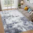 GarveeHome Washable Rug 5x7 Area Rugs for Living Room Low Pile Ultra Soft Bedroom Rug Modern Abstract Floor Cover for Dining Room Playroom Home Office Nursery，Indigo