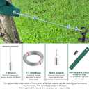 18'' Ground Anchors Screw in Heavy Duty, Shed Anchor Kit with Straps & Steel Cable & Tools, Earth Anchors for Mobile Home, Carports, Swing Set, Tree, Trampoline - Secure Against High Winds(4)