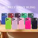 Hython Case for iPhone 17 Pro Case Glitter Cute Sparkly Shiny Bling Sparkle Phone Cases 6.3", Thin Slim Fit Soft TPU Bumper Shockproof Rubber Protective Cover for Women Girls Girly, Lavender Purple