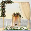 Over The Table Rod Stand with Clamps Adjustable 31"-110'' Length 31"-64" Height Gold Table Balloon Arch Stand with Storage Bag, Metal Decorating Rod Hanging