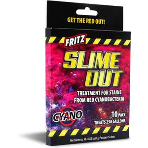Fritz Aquatics Slime Out Treatment for Stains from Red Cyanobacteria in Fresh or Saltwater Aquariums (10-Count)