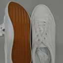 SERNIAL Womens White Tennis Shoes PU Leather Sneakers Casual Walking Shoes for Women (8.5)