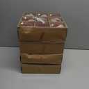 4 x 3.15inch Burgundy Velvet Christmas Ornaments Balls Flocked Christmas Tree Glittering Plastic Balls Xmas Hanging Ornaments 9 Pcs-Red