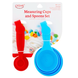 CRAVE MEASURING CUPS AND SPOONS SET VALUE PACK, 8 COUNT