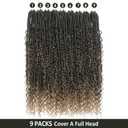 9 packs Boho Faux Locs Crochet Hair, 24 Inch, Ombre Honey Blonde Pre Looped Goddess Soft Locs Crochet Hair with Curly Ends, Bohemian River Locs for Black Women(T1B/27#, 24 Inch)