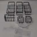 Veken Shower Caddy 6-Pack,Advanced Rustproof Design, No Drilling Adhesive Shelves, Rack with Soap Holder, Large Capacity Bathroom Organizers and Storage, Wall-Mounted Kitchen & Home Decor (6-Piece Set for Master Bathroom(Rustproof Upgrade), Black)