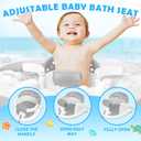 Baby Bath Seat for Babies 6 Months & up, Baby Bathtub Chair, Non-Slip Toddler Bath Support, Sit Up Bath Seat for Baby, Safe Infant & Newborn Bathtub Chair with Soft Cushion, Gray