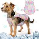 KYEESE Dog Cooling Vest Lightweight Jacket Cooling Vest for Dogs Adjustable Straps Summer with D Ring Breathable Dog Jacket Pet Cooling Vest UV Protection Reflective Stripe Pet T Shirt,Pink,XL (X-Large (Pack of 1))