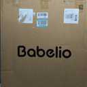 Babelio Baby Gate for Doorways and Stairs, 26-31" Pet Gate with Wide Walk Thru Door and Lock Indicator, No Drill Pressure Mounted Safety Gate with Double Lock and Self-Closing, White