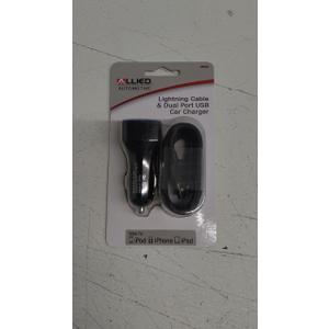 Allied Automotive Lightning Cable & Dual Port USB Car Charger