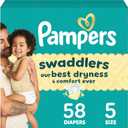 Pampers Baby Diapers - Swaddlers - Size 5, 58 Count, Ultra Absorbent Disposable Infant Diaper
