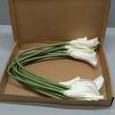 10 Pcs Artificial Calla Lily White Flowers, 26" Long Stem Artificial Flowers for Tall Vases, Wedding Centerpieces & Bridal Bouquets, Realistic White Calla Lilies for Home & Office Decor