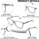 Progressive Multifocus Reading Glasses for Women, Pattern Print Blue Light Block Stylish Ladies Computer Readers