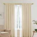 Double Curtain Rods 72 to 144 Inches with Solid Aluminum Alloy Brackets, 1 Inch Adjustable Drapery Rod, Heavy Duty Dual Curtains Rod for Window, Sliding Door, Bedroom Decoration, Warm Gold