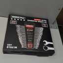 15-Piece Metric Combination Wrench Set, 822mm 12-Point Open End and Box End Wrench Kit with Organizer, Chrome Vanadium Steel Tools for Mechanics, Garages and Workshops