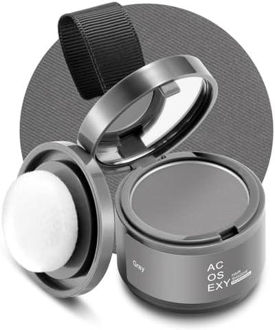 Acosexy Root Touch Up Powder - Instant Gray Hair Coverage for Hairline, Eyebrows, Men's Beard, and Bald Spots