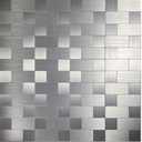 XUANINY Peel and Stick Metal Backsplash Tiles, Self Adhesive Aluminum Mosaic 3D Wall Sticker for Kitchen (Square +Rectangle Stainless Steel, 10 Sheets)