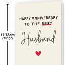 4 x Anniversary Card to Husband | Happy Anniversary Card & Gifts for Men, Husband, Him | Wedding