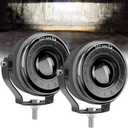 3.5 Inch Round LED Pod Lights, Anti-Glare Off Road Fog Driving Light, Spot Lights for Trucks Golf Cart ATV UTV 4x4 Pickup SUV Motorcycle Trailer (Pack of 2)