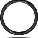 Car Steering Wheel Cover Black, Non-Slip Wear-Resistant Carbon Fiber Steering Wheel Cover, Breathable Drilled O-Type Leather Sleeve, Universal Car Interior Accessories for Most Vehicle